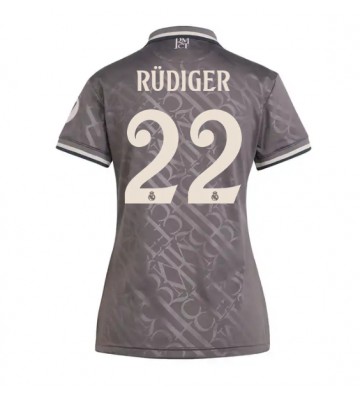 Real Madrid Antonio Rudiger #22 Alternativní Dres pro Dámy 2024-25 Krátkým Rukávem