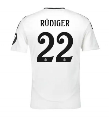 Real Madrid Antonio Rudiger #22 Domácí Dres 2024-25 Krátkým Rukávem