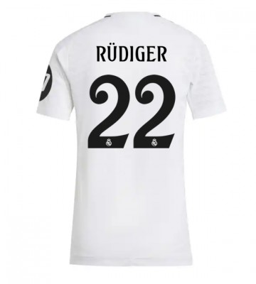 Real Madrid Antonio Rudiger #22 Domácí Dres pro Dámy 2024-25 Krátkým Rukávem