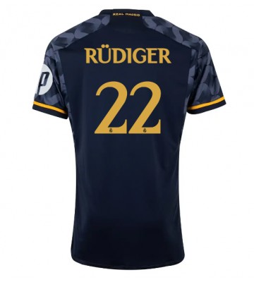 Real Madrid Antonio Rudiger #22 Venkovní Dres 2023-24 Krátkým Rukávem