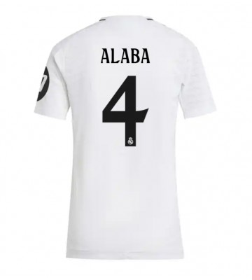 Real Madrid David Alaba #4 Domácí Dres pro Dámy 2024-25 Krátkým Rukávem