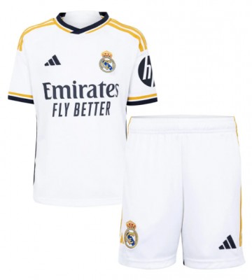 Real Madrid Domácí dres komplet pro Děti 2023-24 Krátkým Rukávem (+ Krátké kalhoty)