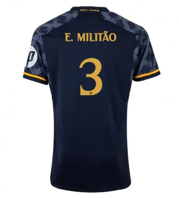 Real Madrid Eder Militao #3 Venkovní Dres 2023-24 Krátkým Rukávem