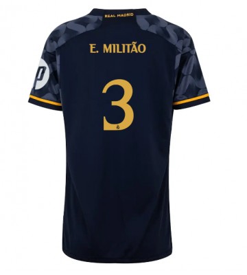 Real Madrid Eder Militao #3 Venkovní Dres pro Dámy 2023-24 Krátkým Rukávem