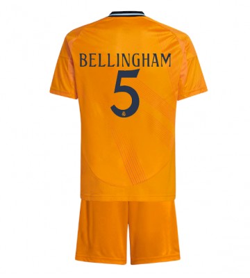 Real Madrid Jude Bellingham #5 Venkovní dres komplet pro Děti 2024-25 Krátkým Rukávem (+ Krátké kalhoty)