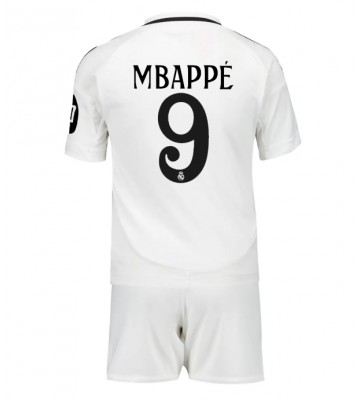 Real Madrid Kylian Mbappe #9 Domácí dres komplet pro Děti 2024-25 Krátkým Rukávem (+ Krátké kalhoty)