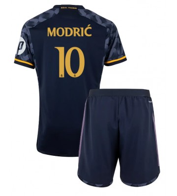 Real Madrid Luka Modric #10 Venkovní dres komplet pro Děti 2023-24 Krátkým Rukávem (+ Krátké kalhoty)