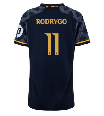 Real Madrid Rodrygo Goes #11 Venkovní Dres pro Dámy 2023-24 Krátkým Rukávem