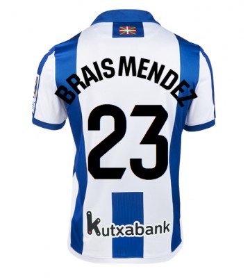 Real Sociedad Brais Mendez #23 Domácí Dres 2024-25 Krátkým Rukávem