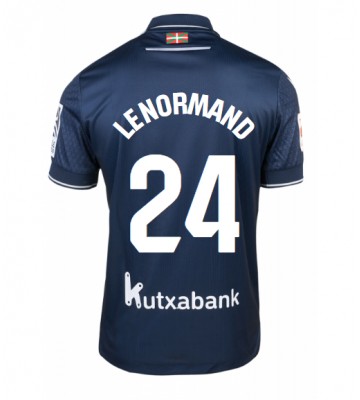 Real Sociedad Robin Le Normand #24 Venkovní Dres 2023-24 Krátkým Rukávem