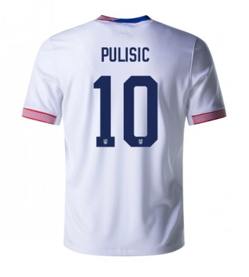 Spojené Státy Christian Pulisic #10 Domácí Dres Copa America 2024 Krátkým Rukávem