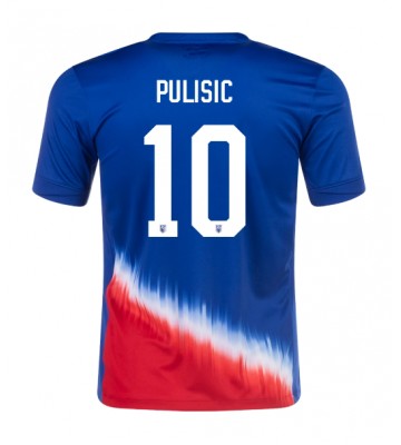 Spojené Státy Christian Pulisic #10 Venkovní Dres Copa America 2024 Krátkým Rukávem