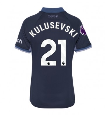 Tottenham Hotspur Dejan Kulusevski #21 Venkovní Dres pro Dámy 2023-24 Krátkým Rukávem