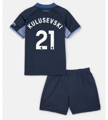 Tottenham Hotspur Dejan Kulusevski #21 Venkovní dres komplet pro Děti 2023-24 Krátkým Rukávem (+ Krátké kalhoty)