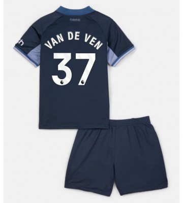 Tottenham Hotspur Micky van de Ven #37 Venkovní dres komplet pro Děti 2023-24 Krátkým Rukávem (+ Krátké kalhoty)