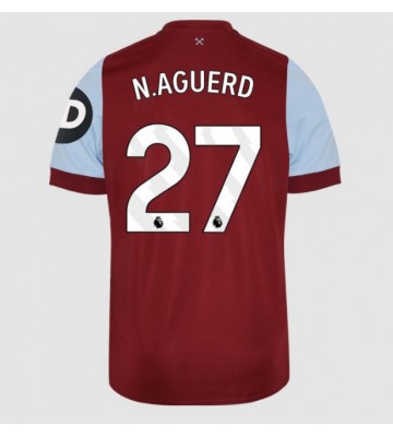 West Ham United Nayef Aguerd #27 Domácí Dres 2023-24 Krátkým Rukávem