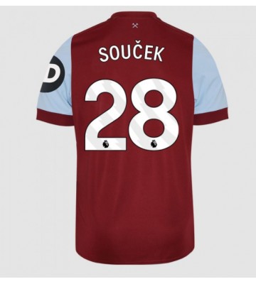 West Ham United Tomas Soucek #28 Domácí Dres 2023-24 Krátkým Rukávem