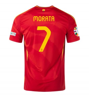 Španělsko Alvaro Morata #7 Domácí Dres ME 2024 Krátkým Rukávem