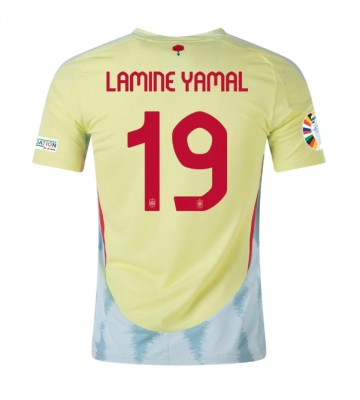 Španělsko Lamine Yamal #19 Venkovní Dres ME 2024 Krátkým Rukávem